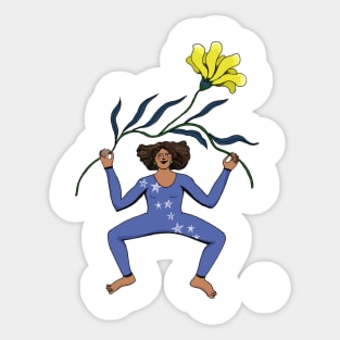 Flower yoga Sticker